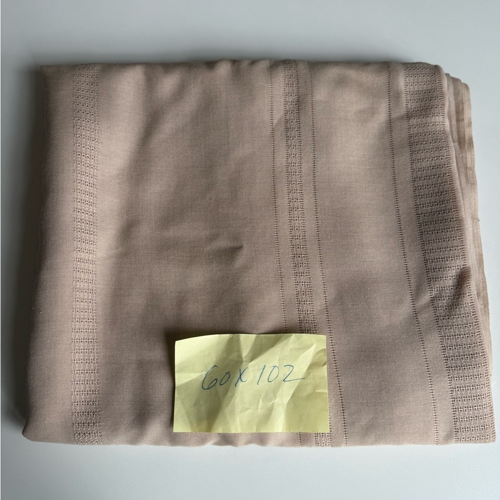 Tablecloth 60”x102” Beige, Excellent Quality Vintage Cotton